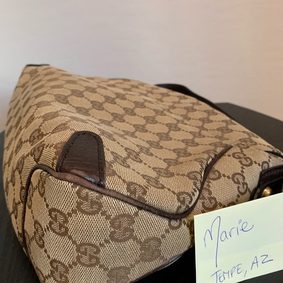 ✨ SOLD ✨ 100% Authentic Gucci GG Horsebit Vintage Jacquard Handbag - Picture 10 of 14